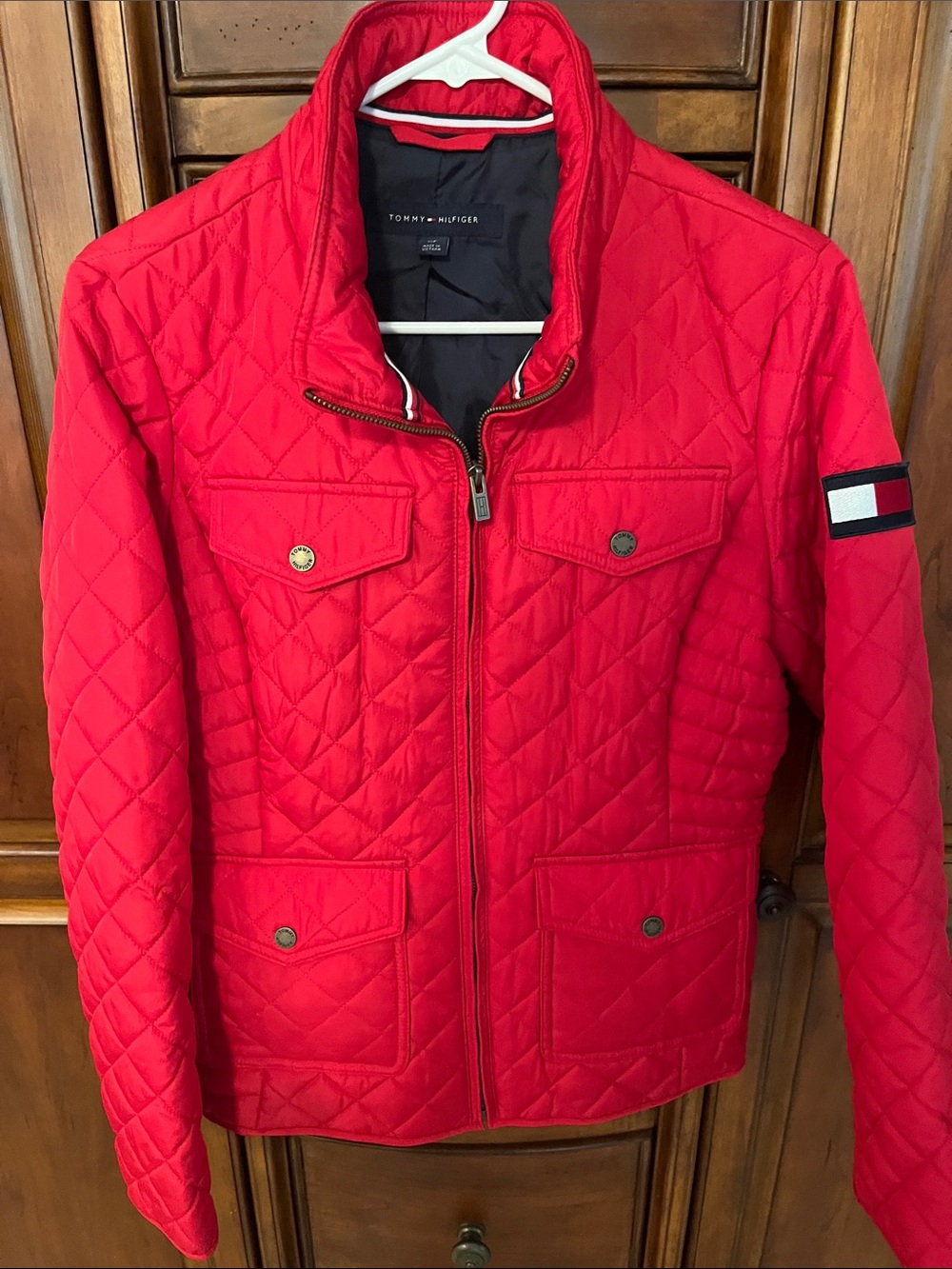 Tommy Hilfiger Quilted Red Puffer Jacket